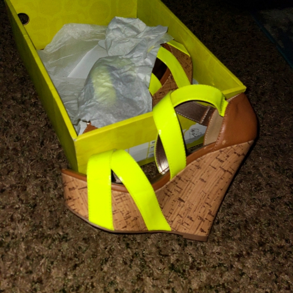 Summer Neon Sandal Wedges